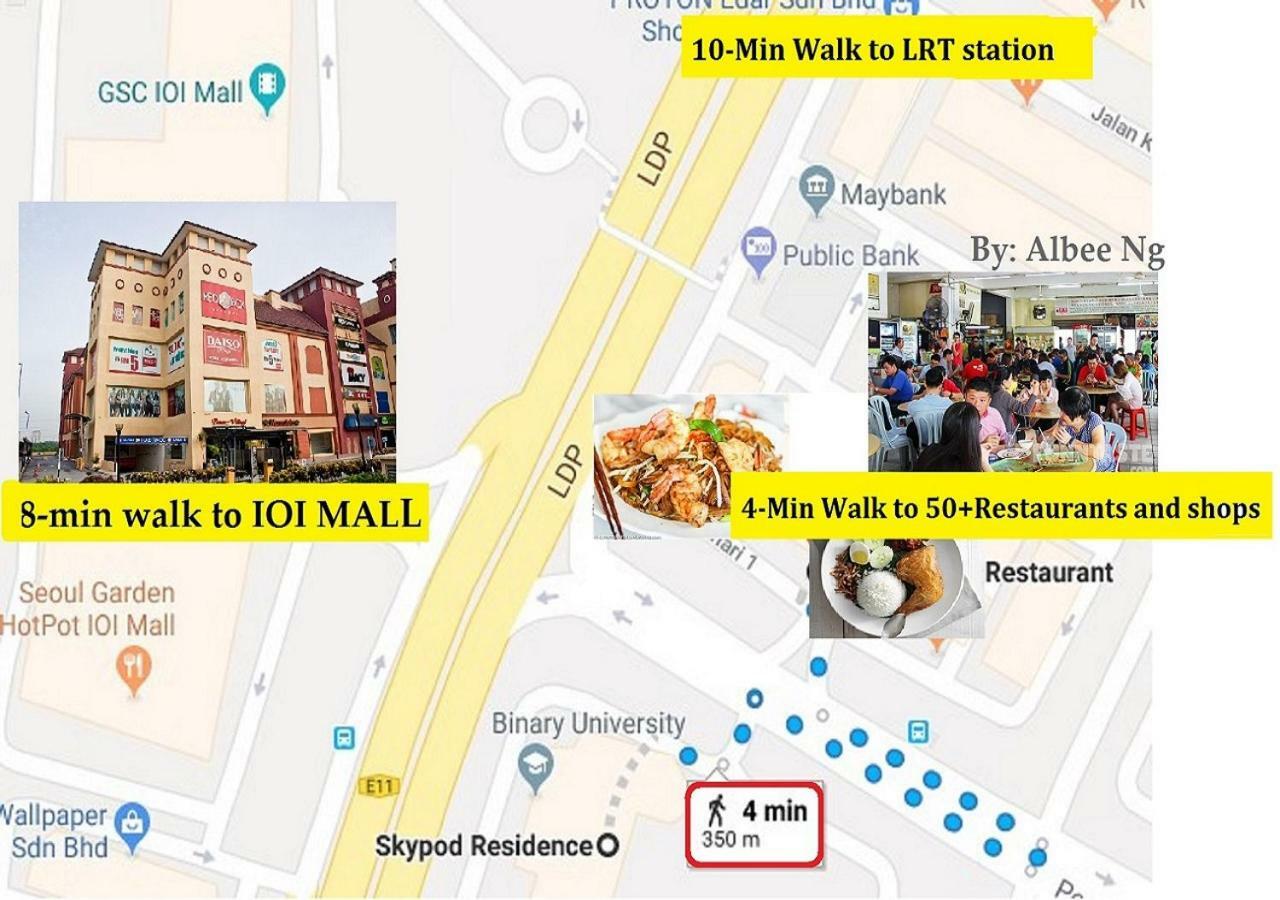 Puchong Skypod Residence, High Floor Balcony Unit, Walking Distance To Ioi Mall, 10Min Drive To Sunway Ngoại thất bức ảnh